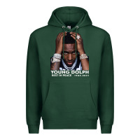 Sports Green Rest in Peace Young Dolph Premium Hoodie - artisFamous