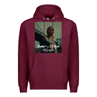Burgundy Rest in Peace Young Dolph Premium Hoodie - artisFamous