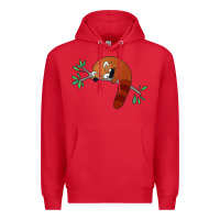 Red red panda sleeping Premium Hoodie - artisFamous