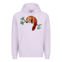 Lilac red panda sleeping Premium Hoodie - artisFamous