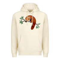 Sandshell red panda sleeping Premium Hoodie - artisFamous
