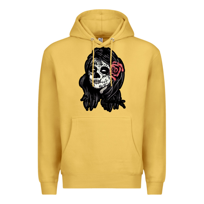 Sugar Skull Lady Premium Hoodie by artisFamous | Teevron