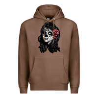 Chestnut sugar skull lady Premium Hoodie - artisFamous
