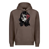 Coffee sugar skull lady Premium Hoodie - artisFamous