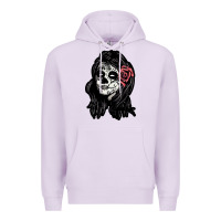 Lilac sugar skull lady Premium Hoodie - artisFamous