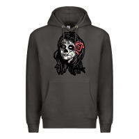 Smoke sugar skull lady Premium Hoodie - artisFamous