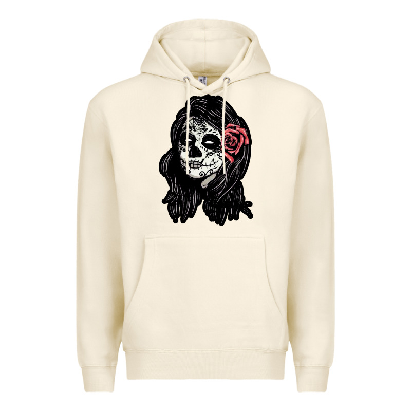 Sugar Skull Lady Premium Hoodie by artisFamous | Teevron