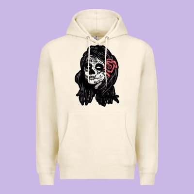 Sugar Skull Lady Premium Hoodie Designed By Artisfamous