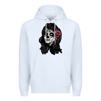 White sugar skull lady Premium Hoodie - artisFamous