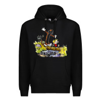 Black calvin and hobbes bill watterson Premium Hoodie - artisFamous