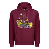 Burgundy calvin and hobbes bill watterson Premium Hoodie - artisFamous