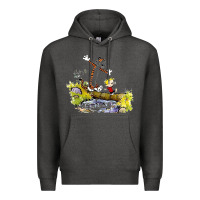 Charcoal Heather calvin and hobbes bill watterson Premium Hoodie - artisFamous