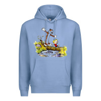 Colony Blue calvin and hobbes bill watterson Premium Hoodie - artisFamous