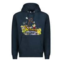Navy calvin and hobbes bill watterson Premium Hoodie - artisFamous