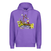 Purple calvin and hobbes bill watterson Premium Hoodie - artisFamous