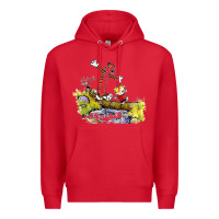 Red calvin and hobbes bill watterson Premium Hoodie - artisFamous