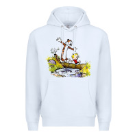 White calvin and hobbes bill watterson Premium Hoodie - artisFamous