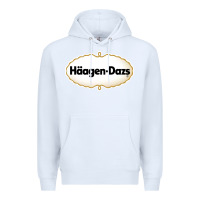 White häagen dazs Cafe and Resto Premium Hoodie - artisFamous