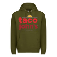 Army Green Taco John's Resto Premium Hoodie - artisFamous