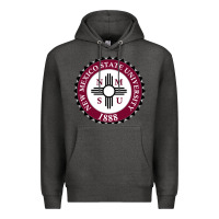 Charcoal Heather nmsu seal Premium Hoodie - artisFamous