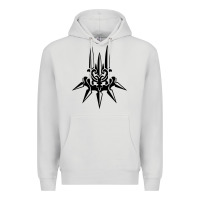 Dove Grey yorha white insignia Premium Hoodie - artisFamous