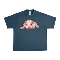 Midnight Navy baby pig Urban Heavy Tee - RanaPortraitStore