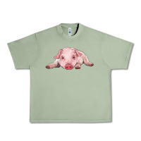 Oil Green baby pig Urban Heavy Tee - RanaPortraitStore