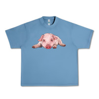 Pebble Blue baby pig Urban Heavy Tee - RanaPortraitStore