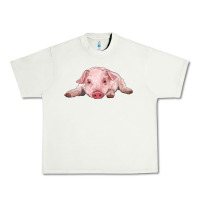 Pistachio baby pig Urban Heavy Tee - RanaPortraitStore