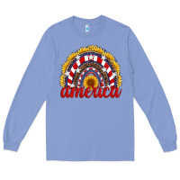 Colony Blue america sunflower rainbow Long Sleeve Tee - Artiststas