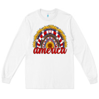 White america sunflower rainbow Long Sleeve Tee - Artiststas