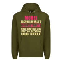 Army Green model funniest isn't a jobtitle Premium Hoodie - artisFamous