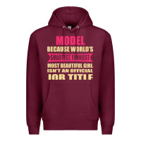 Burgundy model funniest isn't a jobtitle Premium Hoodie - artisFamous