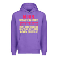Purple model funniest isn't a jobtitle Premium Hoodie - artisFamous