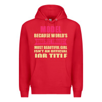 Red model funniest isn't a jobtitle Premium Hoodie - artisFamous