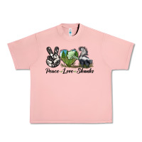Salmon Peace Love Skunks Urban Heavy Tee - LillyAllenDesigns