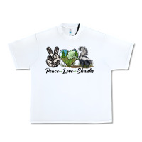 White Peace Love Skunks Urban Heavy Tee - LillyAllenDesigns
