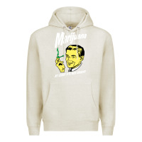 Oatmeal Heather smoking marijuana Premium Hoodie - artisFamous
