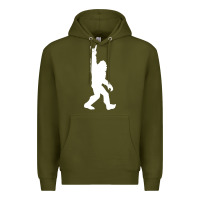 Army Green funny bigfoot rock and roll t shirt for sasquatch believers Premium Hoodie - artisFamous
