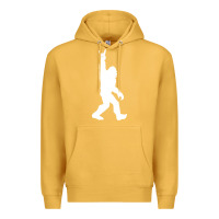 Mustard funny bigfoot rock and roll t shirt for sasquatch believers Premium Hoodie - artisFamous