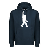 Navy funny bigfoot rock and roll t shirt for sasquatch believers Premium Hoodie - artisFamous
