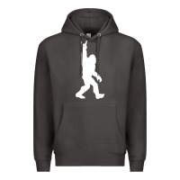 Smoke funny bigfoot rock and roll t shirt for sasquatch believers Premium Hoodie - artisFamous