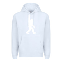 White funny bigfoot rock and roll t shirt for sasquatch believers Premium Hoodie - artisFamous