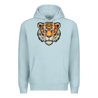 Blue Mist tiger vector face Premium Hoodie - artisFamous