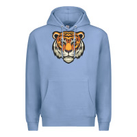 Colony Blue tiger vector face Premium Hoodie - artisFamous