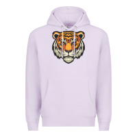 Lilac tiger vector face Premium Hoodie - artisFamous