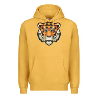 Mustard tiger vector face Premium Hoodie - artisFamous