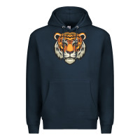Navy tiger vector face Premium Hoodie - artisFamous