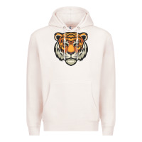Pale Pink tiger vector face Premium Hoodie - artisFamous