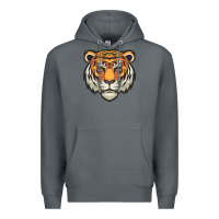 Rock tiger vector face Premium Hoodie - artisFamous